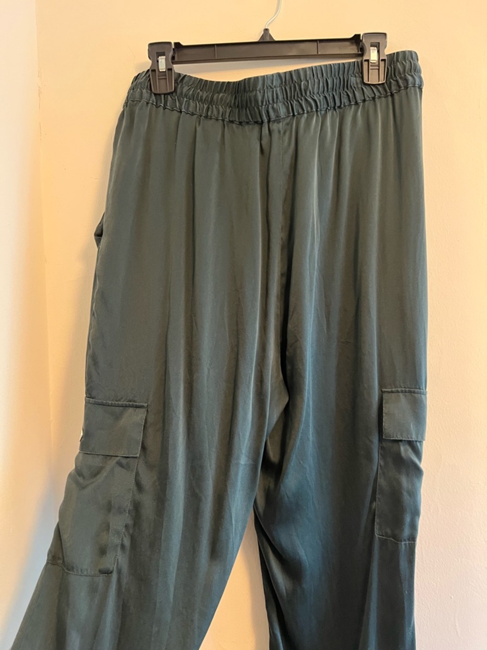 Joie Silk Joggers Teal L Cargo cropped